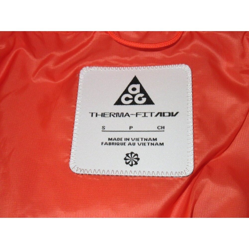 Nike Women's ACG Lunar Lake Therma-FIT ADV Hooded Jacket Wild Mango Size Small - Picture 8 of 11